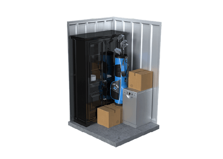 6ft x 7ft Indoor Stacked Units storage unit